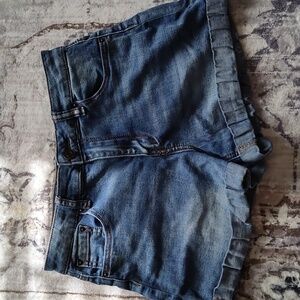 High waisted jeans shorts